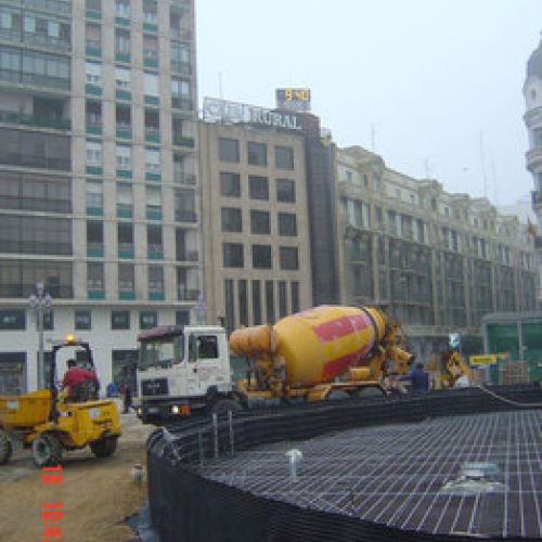 Hormigones HORO en urbanización de Plaza Zorrilla Valladolid